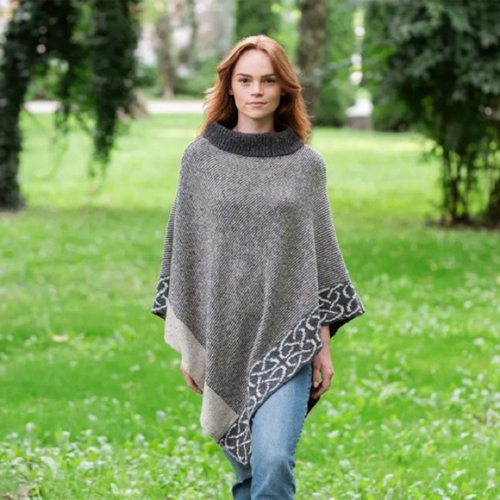 Celtic Knotwork‎ Merino Cowl Neck Cape